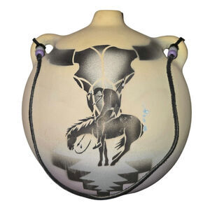 Frank Warren Signed‎ Navajo Dine' Polychrome Canteen